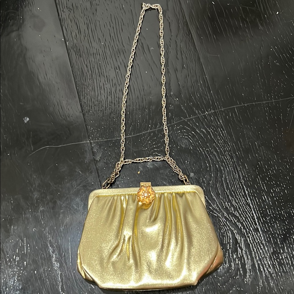 Vintage Stunning Elegant Gold Evening Clutch